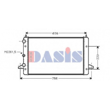 040480N AKS DASIS Радиатор, охлаждение двигателя