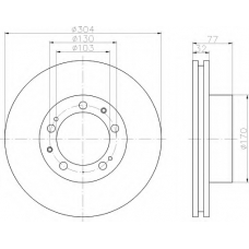 8DD 355 101-551 HELLA Тормозной диск