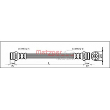 4112257 METZGER Тормозной шланг