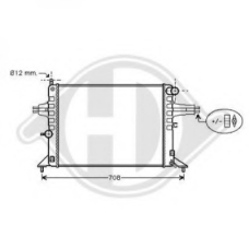 8125228 DIEDERICHS Радиатор, охлаждение двигателя