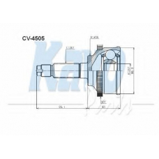 CV-4505 KAVO PARTS Шарнирный комплект, приводной вал