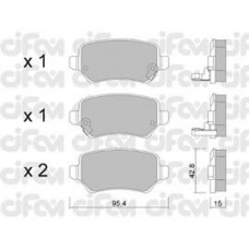 822-542-0 CIFAM Комплект тормозных колодок, дисковый тормоз