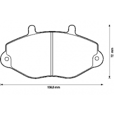 571746X BENDIX Комплект тормозных колодок, дисковый тормоз