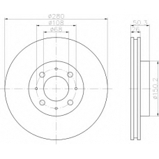 8DD 355 102-901 HELLA Тормозной диск