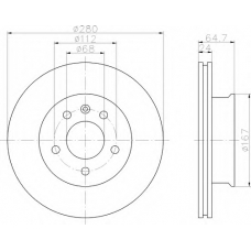 8DD 355 102-631 HELLA Тормозной диск