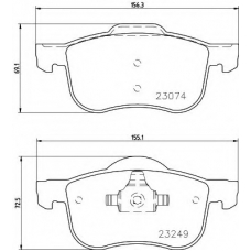 8DB 355 006-851 HELLA Комплект тормозных колодок, дисковый тормоз