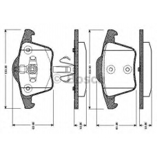 0 986 TB2 863 BOSCH Комплект тормозных колодок, дисковый тормоз