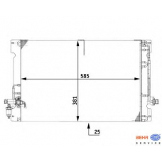 8FC 351 037-091 HELLA Конденсатор, кондиционер