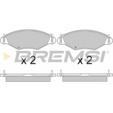BP2847 BREMSI Комплект тормозных колодок, дисковый тормоз