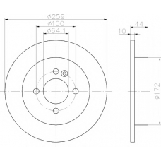 8DD 355 107-812 HELLA PAGID Тормозной диск