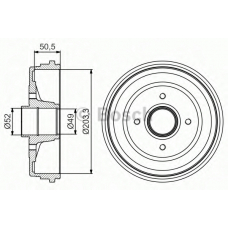 0 986 477 206 BOSCH Тормозной барабан