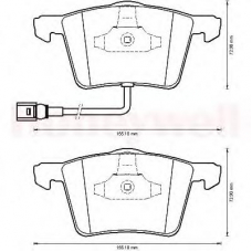 573197B BENDIX Комплект тормозных колодок, дисковый тормоз