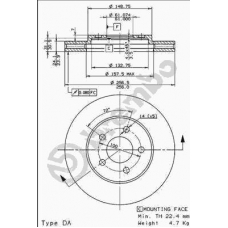 09.7777.10 BREMBO Тормозной диск