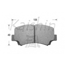 D9026 KAISHIN Комплект тормозных колодок, дисковый тормоз
