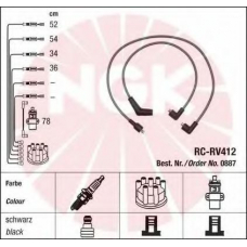 0887 NGK Комплект проводов зажигания