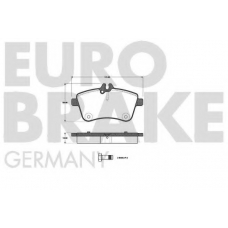 5502223355 EUROBRAKE Комплект тормозных колодок, дисковый тормоз