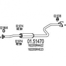 01.51470 MTS Средний глушитель выхлопных газов