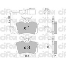 822-100-4 CIFAM Комплект тормозных колодок, дисковый тормоз