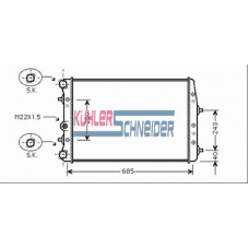 1300071 KUHLER SCHNEIDER Радиатор, охлаждение двигател