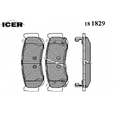 181829 ICER Комплект тормозных колодок, дисковый тормоз