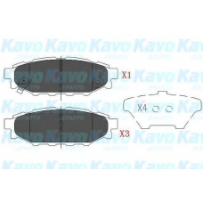 KBP-8005 KAVO PARTS Комплект тормозных колодок, дисковый тормоз