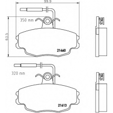 8DB 355 017-981 HELLA Комплект тормозных колодок, дисковый тормоз