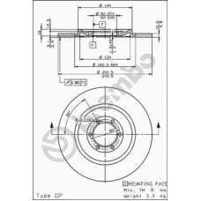 08.3910.10 BREMBO Тормозной диск