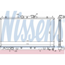 62868A NISSENS Радиатор, охлаждение двигателя