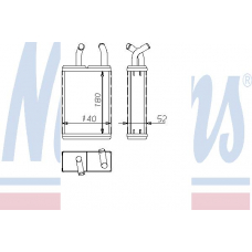 73452 NISSENS Теплообменник, отопление салона