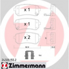 24320.155.2 ZIMMERMANN Комплект тормозных колодок, дисковый тормоз