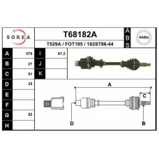 T68182A EAI Приводной вал