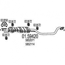 01.59420 MTS Средний глушитель выхлопных газов