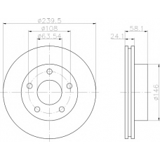 MDC461 MINTEX Тормозной диск