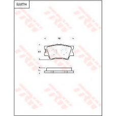 GDB7714 TRW Комплект тормозных колодок, дисковый тормоз