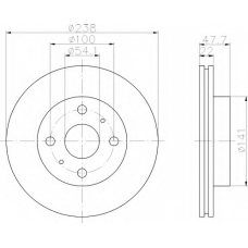 8DD 355 104-881 HELLA Тормозной диск