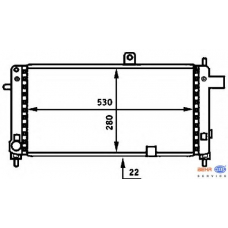 8MK 376 715-671 HELLA Радиатор, охлаждение двигателя