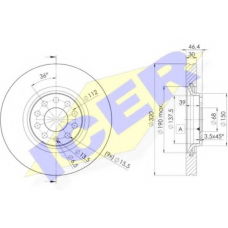 78BD3615-2 ICER Тормозной диск