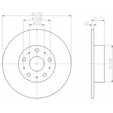 8DD 355 106-381 HELLA PAGID Тормозной диск