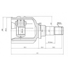 AW1520974 AYWIPARTS Шарнирный комплект, приводной вал