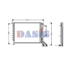 082080N AKS DASIS Конденсатор, кондиционер