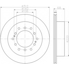 8DD 355 114-861 HELLA Тормозной диск