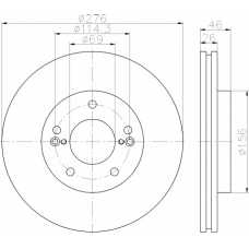 8DD 355 115-091 HELLA PAGID Тормозной диск