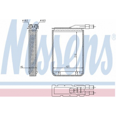 733591 NISSENS Теплообменник, отопление салона