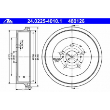 24.0225-4010.1 ATE Тормозной барабан