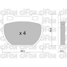 822-354-0 CIFAM Комплект тормозных колодок, дисковый тормоз