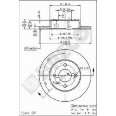 BS 7300 BRECO Тормозной диск