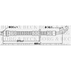 BBH6859 BORG & BECK Тормозной шланг