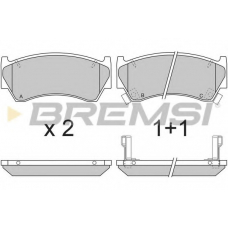 BP2721 BREMSI Комплект тормозных колодок, дисковый тормоз