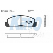BP-4500 KAVO PARTS Комплект тормозных колодок, дисковый тормоз