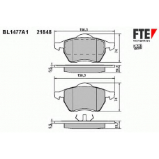 BL1477A1 FTE Комплект тормозных колодок, дисковый тормоз